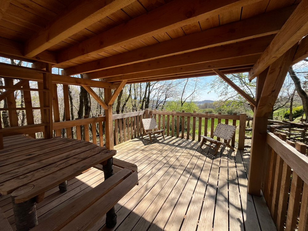 Terrasse de la cabane